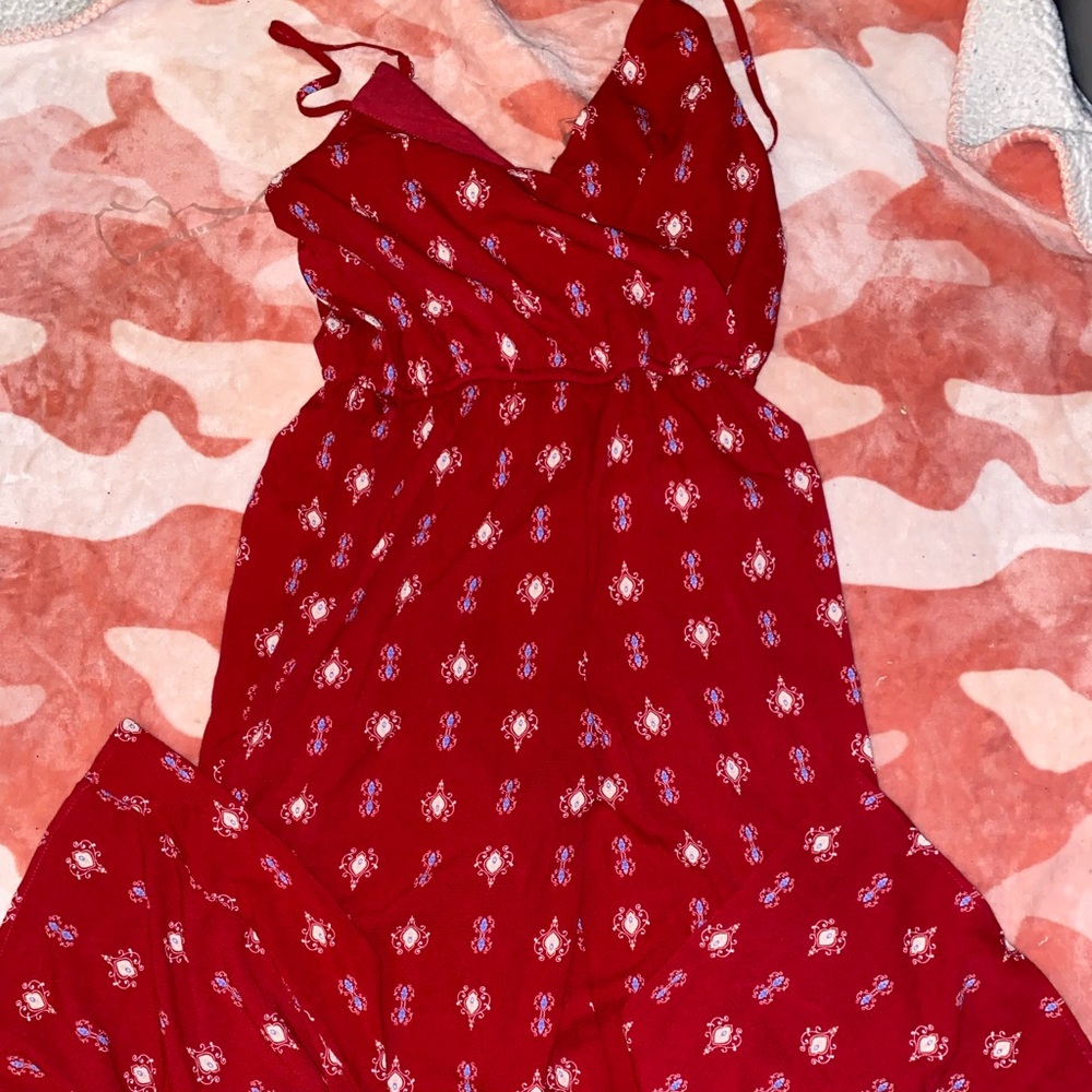 Rue21 red tribal print jumpsuits size M NWT